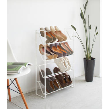 Yamazaki Home Slim Shoe Rack Steel Holds 8 to 12 shoes